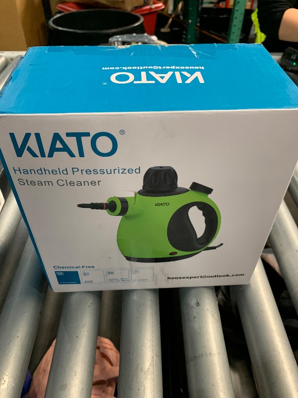 Photo 1 of ***(USED/UNKNOWN IF MISSING PARTS)***Kiato Handheld Steam Cleaner, 10 in 1 Hand Held Steamer for Cleaning, Portable Pressurized Steamer for Home Use, Bathroom, Mini Steam Cleaners for Upholstery Furniture Sofa Couch Floor Tile Grout Car