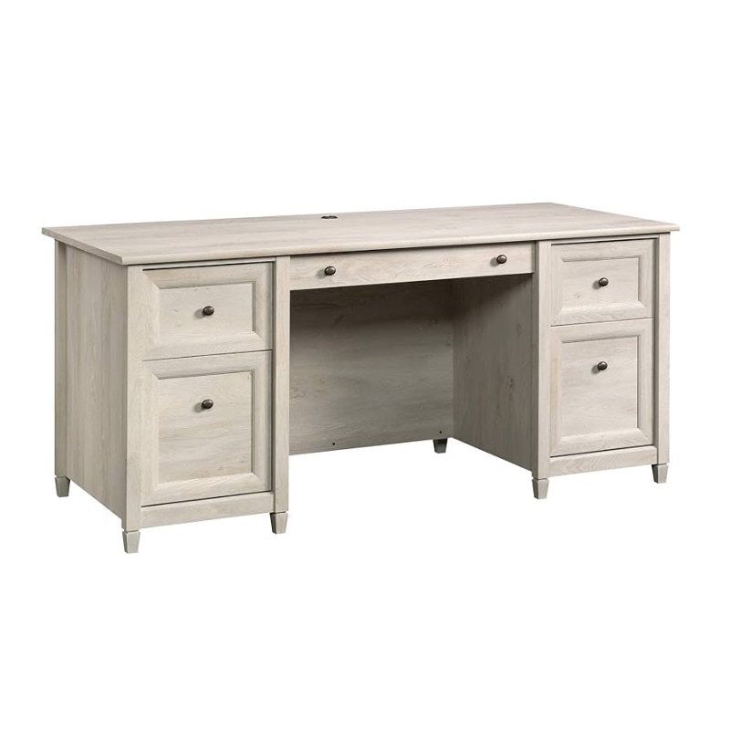Photo 1 of *** FULL SET TRUCK/ TRAILER PICK UP*** Sauder Edge Water Executive Desk, Chalked Chestnut, 65" Home Office Desk with Storage