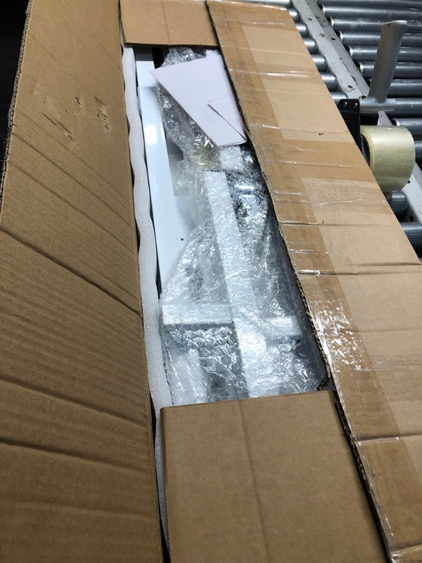 Photo 1 of Expandable Driveway Gate for Outdoor Fence, 207" Wide Portable Expandable Barricade Gate with Casters, Accordion Fence for Dogs Outside with Gate, Outdoor Metal Fence Gate for Yard Adjustable, White