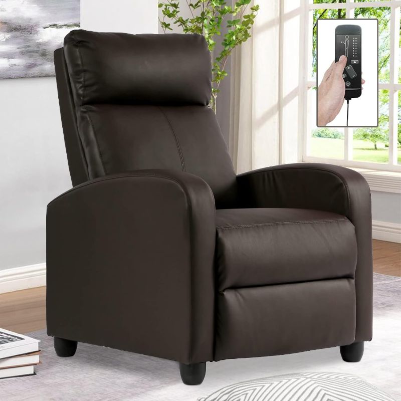 Photo 1 of ***********MISSING PART****
PARTS ONY****
Living Room Recliner Chair Modern Reclining Easy Lounge Winback Single Sofa Reading Chair PU Leather Home Theater Seating Massage Adjustable Accent Armchair w/ Thick Seat Cushion & Backrest, Brown