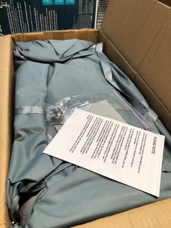 Photo 1 of AZXRHWYGS Inflatable Raft, 8x6 ft Floating Raft with Air Pump, Carry Bag for Lake/Boats/Island/Swimming Pool