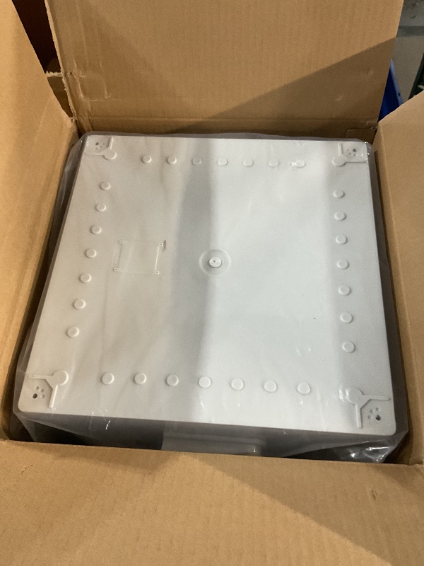 Photo 1 of ABS Electrical Junction Box, Ventilated Design, Cable Grommets, IP65 Waterproof Enclosure, Indoor/Outdoor Use with Mounting Panel. (Clear Cover, 11.9"x11.9"x7")