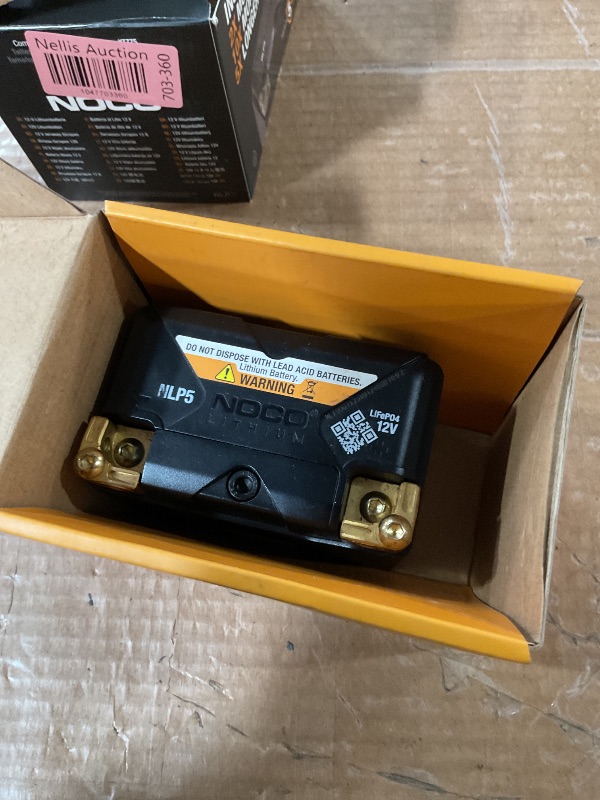 Photo 1 of (USED/FAIR) NOCO Lithium NLP5: Ultra-Light 12V Lithium Powersport Battery – Group 5 – 2Ah – 250A Start Power – Intelligent BMS – UL Certified