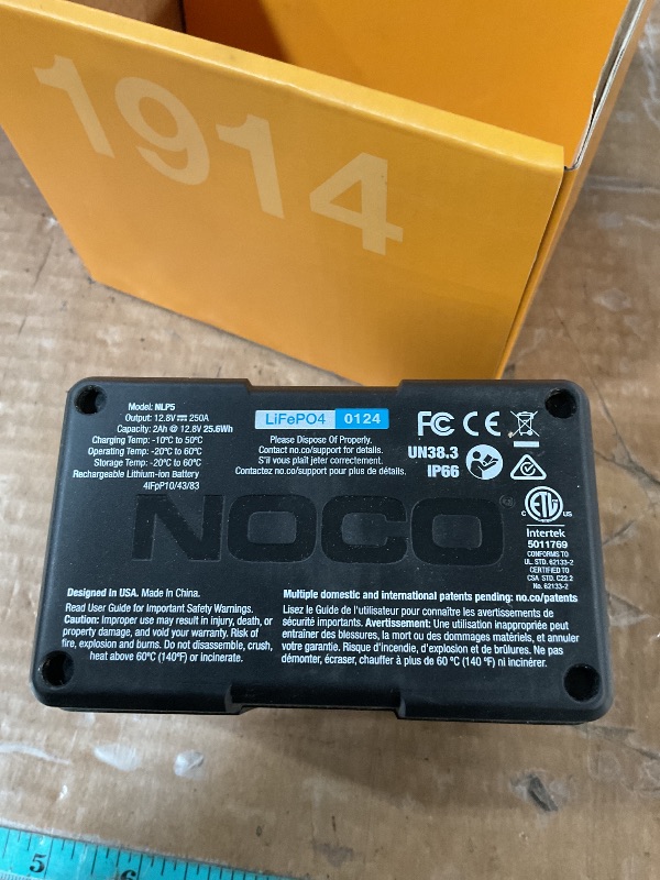 Photo 1 of (USED/FAIR) NOCO Lithium NLP5: Ultra-Light 12V Lithium Powersport Battery – Group 5 – 2Ah – 250A Start Power – Intelligent BMS – UL Certified