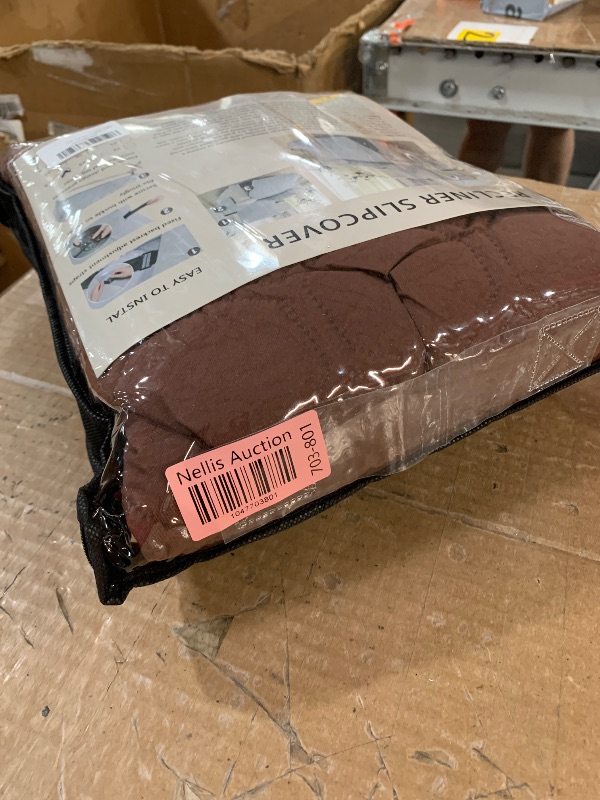 Photo 1 of (used/fair) XINEAGE 100% Waterproof Recliner Chair Cover, Non Slip Covers for Recliner Chair with Pocket, Washable Dog Recliner Couch Cover with Elastic Straps (Coffee, 23.6")