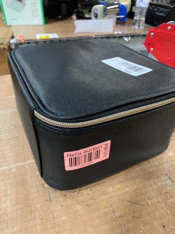 Photo 1 of ***(HEAVILY USED/ MINOR DAMAGE/ MISSING MIRROR)***Chomeiu Makeup Bag with LED Mirror, Travel Makeup Case for Women and Makeup Artists Cosmetic Organizer Large Make Up Bags with Light Up Mirror, 3 Color Lights, Adjustable Dividers and Brush Holder
