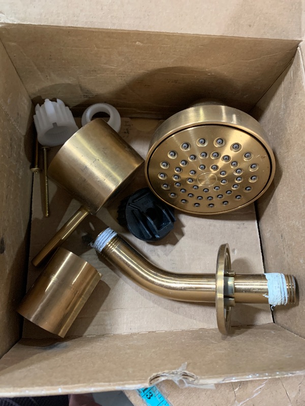 Photo 1 of *** PARTS ONLY *** Moen Align Brushed Gold PPosi-Temp Pressure Balancing Modern Shower Trim Kit, Valve Required, T2192BG