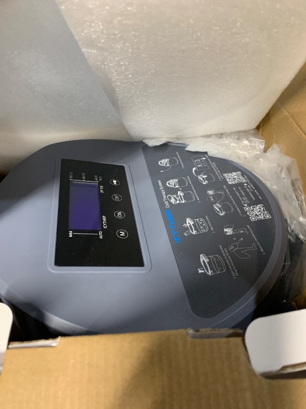 Photo 1 of (PARTIAL SET) (UNABLE TO TEST FUNCTIONALITY) Cold Therapy Machine with Programmable Timer, Ice-Machine-for-Knee-After-Surgery, Knee Replacement Recovery Equipment, Cryotherapy Pain Relief w/Compression Pad for Shoulder, Ankle (Dark Grey)
