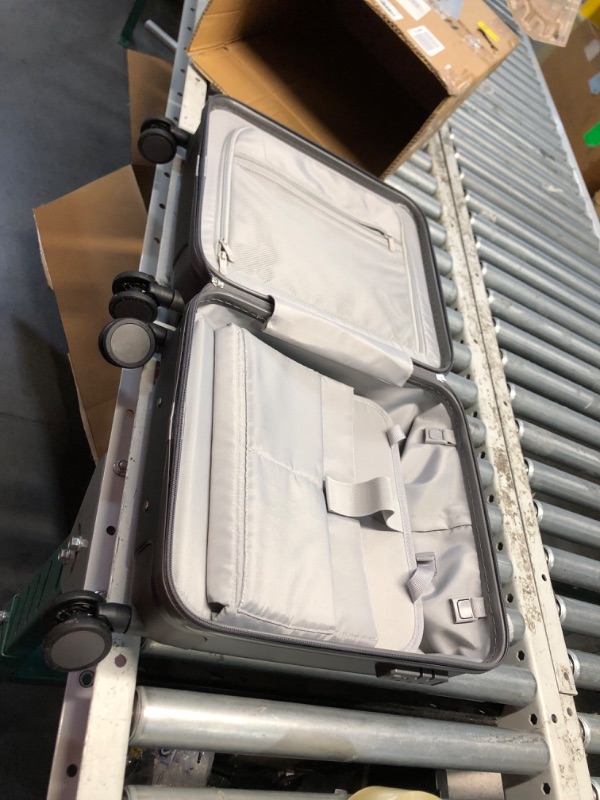 Photo 1 of ***DAMAGED - DENTED - SEE PICTURES***
Hanke 16 Inch Underseat Carry On Luggage Hard Shell Suitcases with Wheels Mini Small Carry On Bag for Airline Approved TSA Luggage Lightweight Travel Suitcase(Graphite Grey)