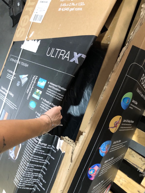 Photo 1 of 18ft X 9ft X 52in Rectangular Ultra Frame Pool Set