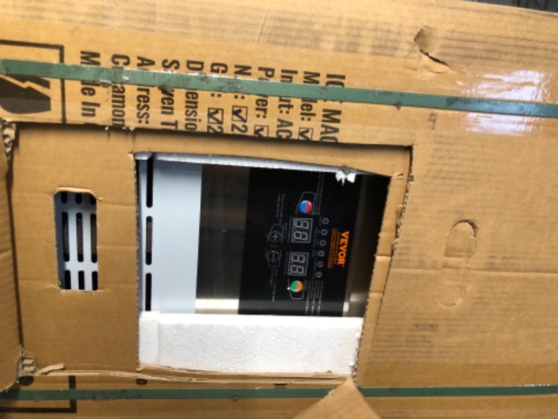 Photo 1 of VEVOR Commercial Ice Maker Machine, 90LBS/24H Ice Machine with 22lbs Storage Capacity, 40 Ice Cubes Ready in 12-15 Minutes, Ice Maker Machine for Bar Home Office Restaurant