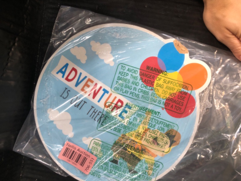 Photo 1 of ****See picture for damage***Disney Pixar Up Adventure Is Out There Round Wood Wall Decor - Adorable Up Wall Art for Bedroom, Office or Movie Room