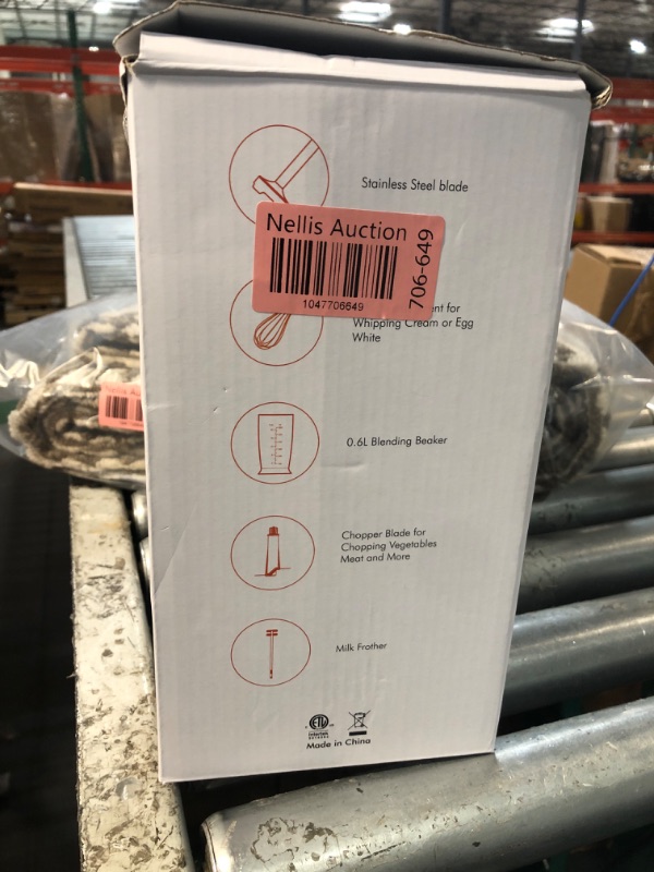 Photo 1 of ****PARTS ONLY*****SEE NOTES ******KOIOS 5-in-1 Hand Immersion Blender, 1000W 12 Speed Handheld Blender Stick with Copper Motor Stainless Steel Blade, 600ml Mixing Beaker,500ml Food Processor, Whisk, Milk Frother, Non-BPA, Red