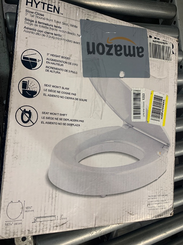 Photo 1 of ***(PARTS ONLY/ MISSING PARTS/ NON FUNCTIONAL)***KOHLER 25876-0 Hyten Elevated Quiet-Close Round Toilet Seat, Contoured Seat with Grip-Tight Bumpers, Quick-Attach Hardware, White