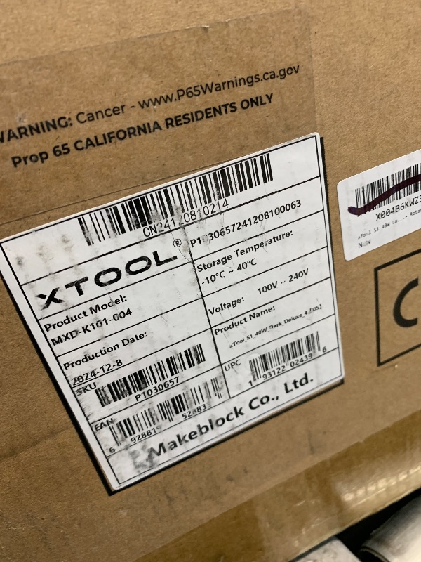 Photo 1 of *** FACTOPRY SEALED OPENED FOR INSPECTIUON***
xTool S1 40W Laser Engraver and Cutter Machine with Air Assist & Honeycomb, 23.93" x 15.16" Bed Size, Beginner-Friendly, Laser Engravering Machine for Wood and Metal, Acrylic, etc. - Basic Bundle