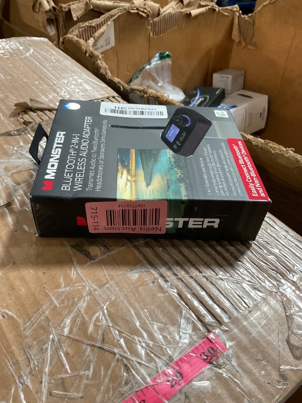 Photo 1 of (partial set) Monster Bluetooth Transmitter & Receiver, 2-in-1 Bluetooth Audio Adapter, Stream to/from NonBluetooth Devices, Stream TV to 2 Headphones, 33 ft Range, Analog & Digital, TV USB Powered, 3.5mm Aux Port