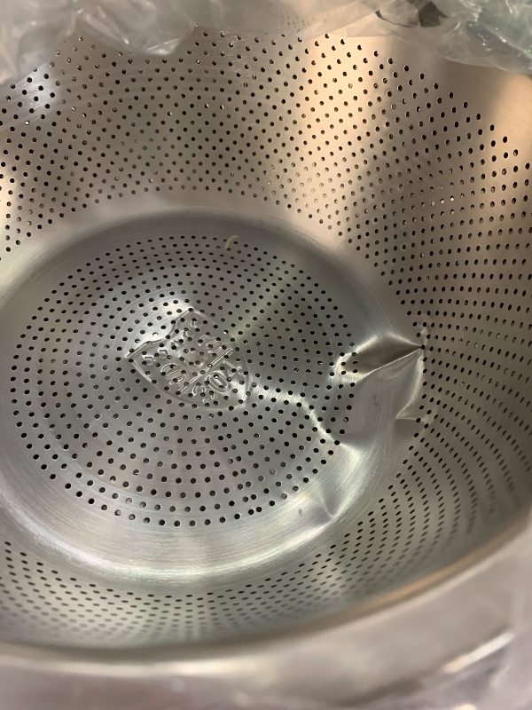 Photo 1 of ***(MAJOR DAMAGE/ SEE NOTES)***304 Stainless Steel Microporous Colander, 3.5QT Large Capacity with Mixing Bowl For washing vegetables fruit and rice and for draining cooked pasta(2PC)