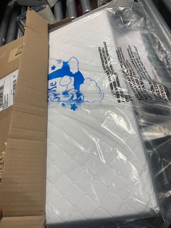 Photo 1 of (USED/FAIR) Dream On Me Holly 3” Fiber Baby Crib Mattress, Greenguard Gold and JPMA Certified, Fits All Portable & Mini Cribs, Waterproof Vinyl Cover