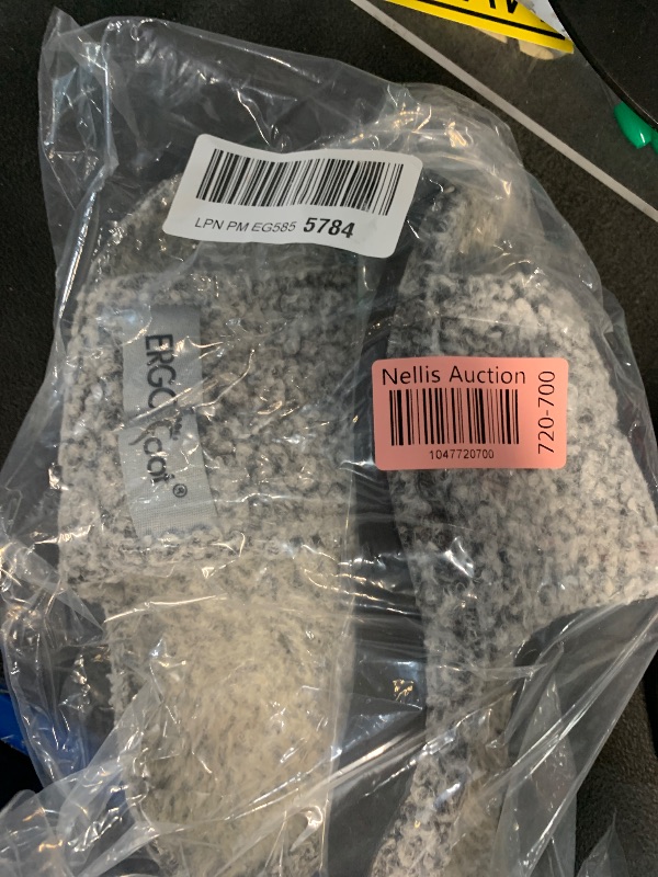 Photo 1 of ERGOfoot Fuzzy House Slippers with Arch Support for Women Men, Orthopedic Slide Slippers for Plantar Fasciitis Open Toe 