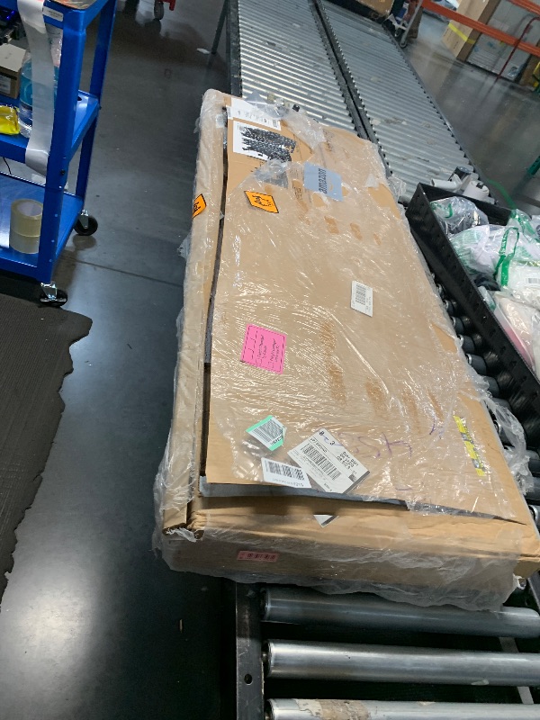 Photo 1 of Sauder Cannery Bridge Computer Desk with Storage Drawers, Home Office Desk with File Cabinet Drawer, in Sindoori Mango