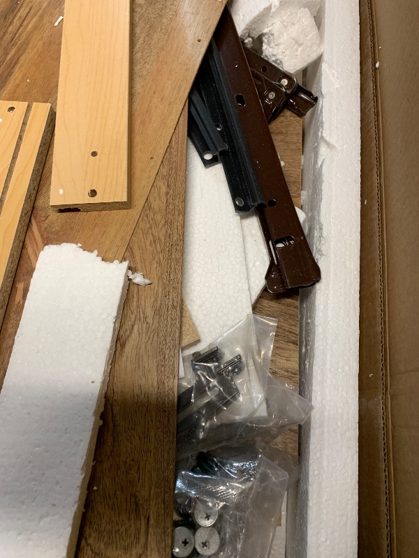 Photo 1 of Sauder Cannery Bridge Computer Desk with Storage Drawers, Home Office Desk with File Cabinet Drawer, in Sindoori Mango