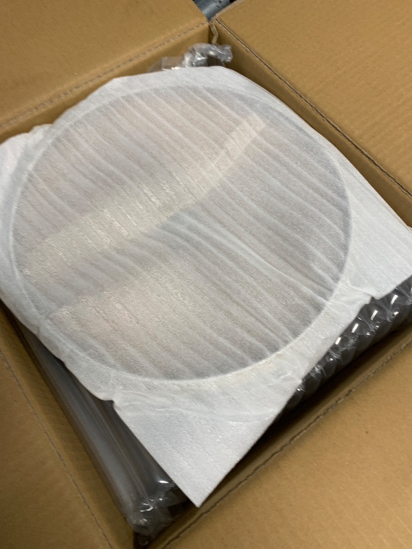 Photo 1 of (USED/FAIR) Cast Iron Wok Pan, 11.8" Preseasoned Nonstick Stir-Fry Pans with Glass Lid and Wood Handle, Uncoated Traditional Chinese Wok for Induction, Electric, Gas Stoves