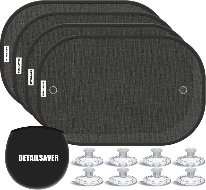 Photo 1 of [2025 Upgraded] Car Shades for Side Windows 19"x12"(4 Pack),Sun Shade for Window with 8 Suction Cups,Car Window Shades Can Blocks 99.98% UVR,Window Shade for Baby