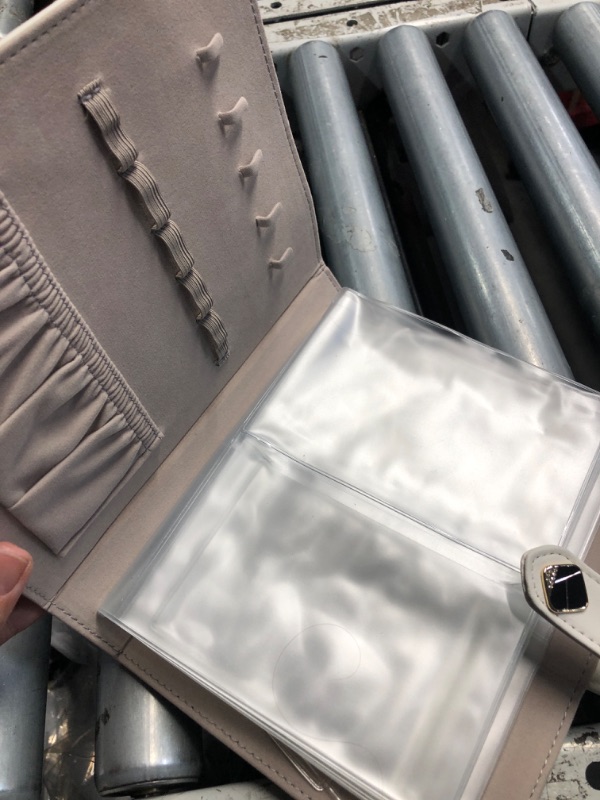 Photo 1 of (see all images) Homde Women Travel Jewelry Box: Traveling Organizer for Ring Necklace Bracelet - Storage Book with Plastic Pouches for Friend Sister Mother