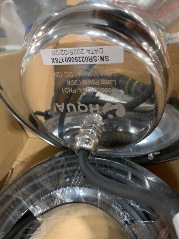 Photo 1 of (See all images) HQUA PN01 120V AC LED Inground Pool Light, 10 Inch 40W with 100 Feet Cord, UL Listed Transformer Included
