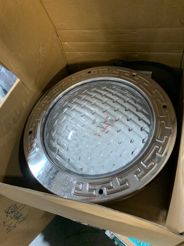 Photo 1 of (See all images) HQUA PN01 120V AC LED Inground Pool Light, 10 Inch 40W with 100 Feet Cord, UL Listed Transformer Included