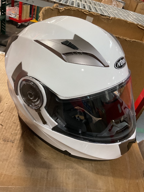 Photo 1 of (See all images) YEMA Helmet Unisex-Adult Motorcycle Modular DOT Approved-YM-925 Motorbike Casco Moto Racing Helmet with Sun Visor for Youth Men and Women - , XXL