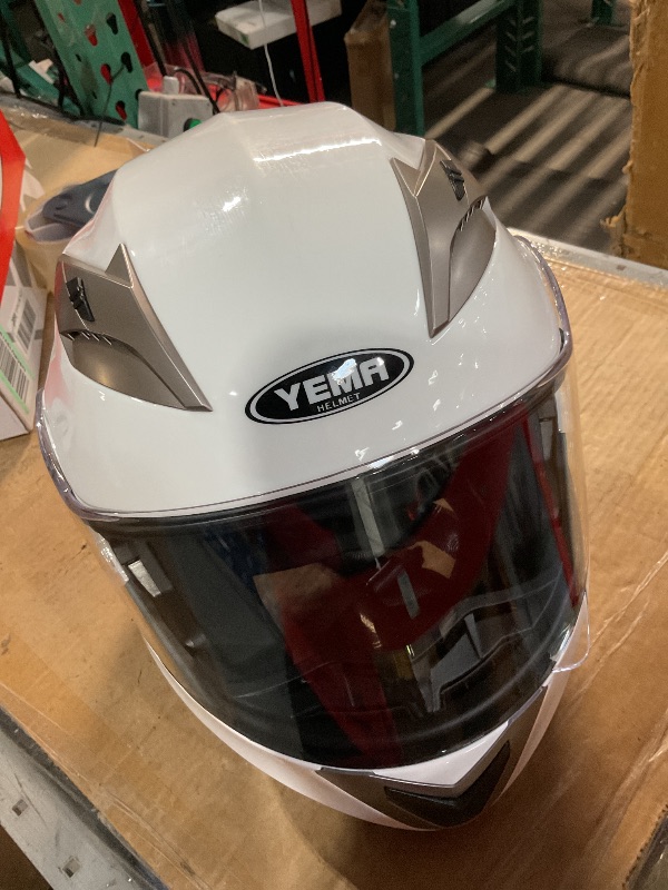 Photo 1 of (See all images) YEMA Helmet Unisex-Adult Motorcycle Modular DOT Approved-YM-925 Motorbike Casco Moto Racing Helmet with Sun Visor for Youth Men and Women - , XXL