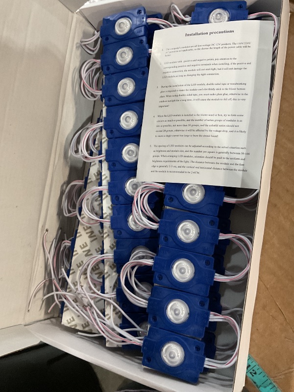 Photo 1 of AOOYUANKE LED Module, Led Windows Lights Blue Light 100pcs 3030SMD 150LM Per LED Module IP65 Waterproof for Advertising Signs with Tape Adhesive Backside (Power Supply NOT Included)