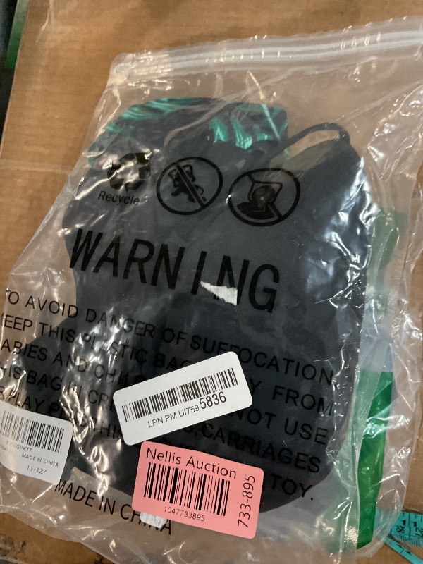 Photo 1 of (BAGGED) (SIZE 10-12) Queenstyle Girls Swimsuit Size 10 12 Tankini Set Kids Bathing Suits Black Two Piece Girls' Swimwear Size 10-12 Adjustable Spaghetti Straps