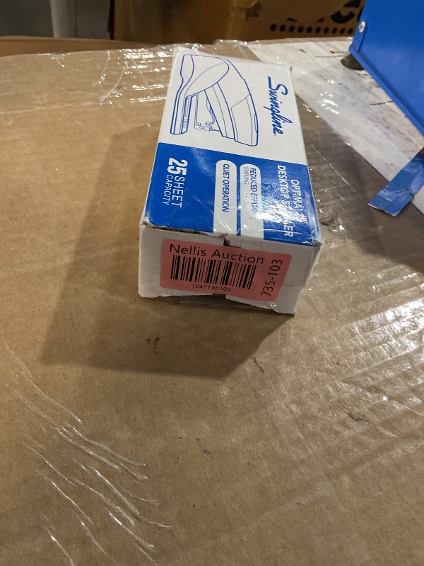Photo 1 of ***(MAJOR DAMAGE/ SEE NOTES)***Swingline Stapler, 25 Sheet Capacity, Optima 25, Jam Free, Reduced Effort, Soft Grip, Blue and Gray (66404)
