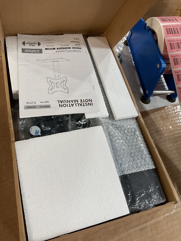 Photo 1 of (missing hardware) TVON Universal TV Stand Base, Swivel Table Top TV Stand for 20-43 inch TVs/Monitors Holds up to 88 Lbs, VESA 200x200mm