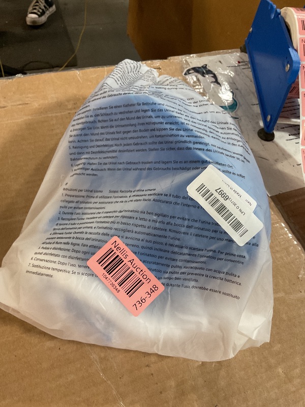 Photo 1 of Male Urinal Bottle 68 OZ Portable Urinals for Men 59" Long Hose with Lid (Blue)