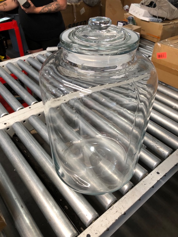 Photo 1 of (PARTIAL SET) (MISSING THE SPOUT)
Newtay 5 Gallon Glass Water Dispenser Countertop with Glass Lid and Stainless Steel Spigot Beverage Drink Dispenser Airtight Leakproof Large Jug for Summer Outdoor Party Juice Kombucha