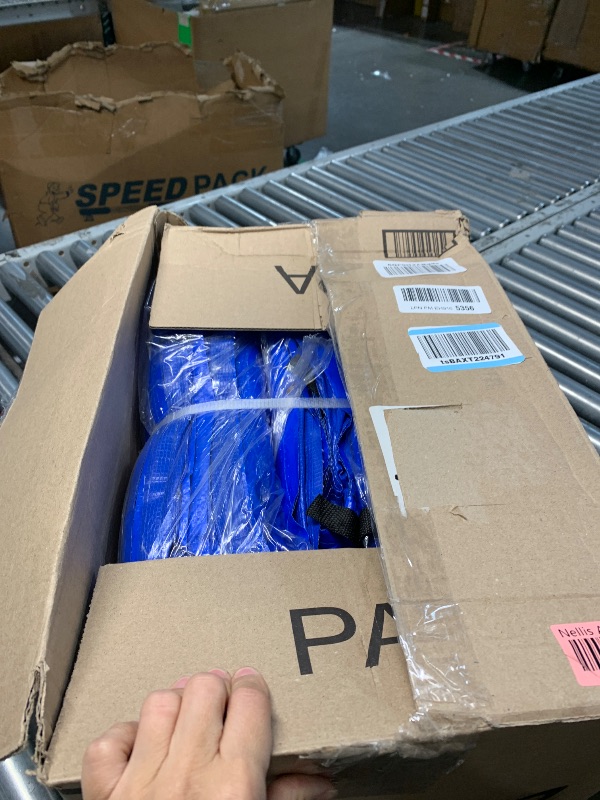 Photo 1 of ***(PARTS ONLY/ MISSING PARTS/ NON FUNCTIONAL)***14FT Trampoline Enclosure Net with Universal Trampoline Replacement Enclosure Poles and Hardware (Only fit for 14FT Trampoline with 6 Poles)