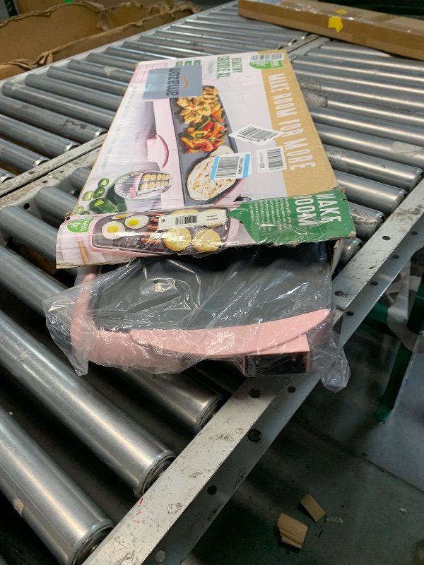 Photo 1 of ***(PARTS ONLY/ NON FUNCTIONAL)***GreenLife 20” Extra Large Electric Griddle, Non-Toxic PFAS & PFOA-Free Ceramic Nonstick, Temperature Control, Quick Even Heating, Removable Drip Tray, Pancakes, Eggs, Sausage, Easy Clean, Pink