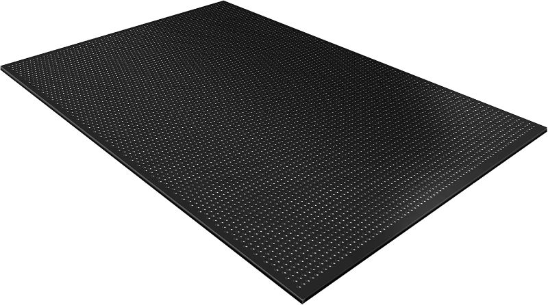 Photo 1 of ** STOCK PHOTO FOR REFRENCE** Nitrile Rubber Anti-Fatigue Mat, for Heat, Oil and Petrochemical Resistance Areas, 2' Width x 12' Length x 0.43" Thickness, Black