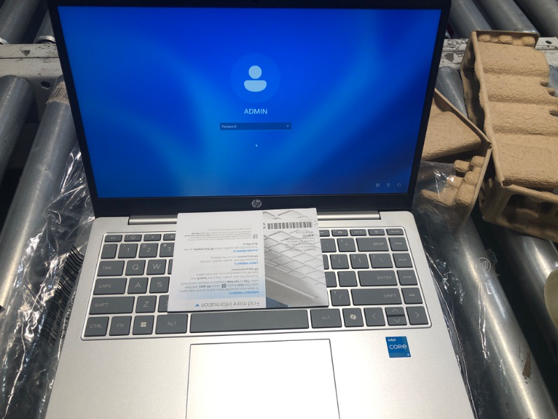 Photo 1 of (LOCKED TO PREVIOUS OWNER) HP 14 inch Laptop, HD Display, Intel Core i3-N305, 8 GB RAM, 256 GB SSD, Intel UHD Graphics, Windows 11 Home in S Mode, Natural Silver, 14-ep0299nr