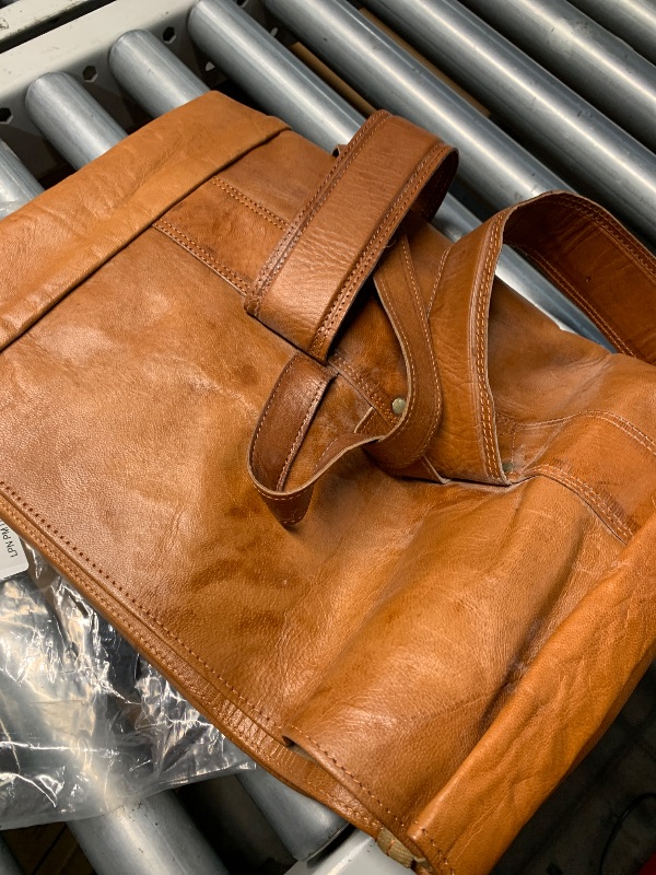 Photo 1 of (used)(please see all images) BERLINER BAGS Vintage Genuine Leather Backpack Paris, Travel Backpack, Utility Backpack, Bookbag for Women and Men - Brown