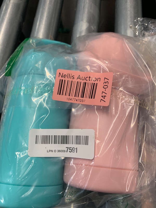 Photo 1 of (BAGGED) (USED/FAIR) Kerilyn 12oz Kids Water Bottle 2 Pack, Stainless Steel Insulated Water Bottle Bulk, Toddler Cups with Straws Leak-Proof, Kids Water Bottles for School Boys Girls, BPA Free, Pink+Green 2 Piece Set