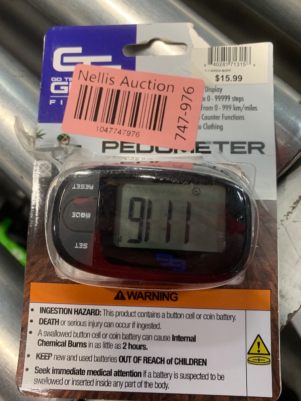 Photo 1 of *** STOCK PHOTO FOR REFERTENCE ONLY*** Go Time Gear Multifunctional Fitness Pedometer
