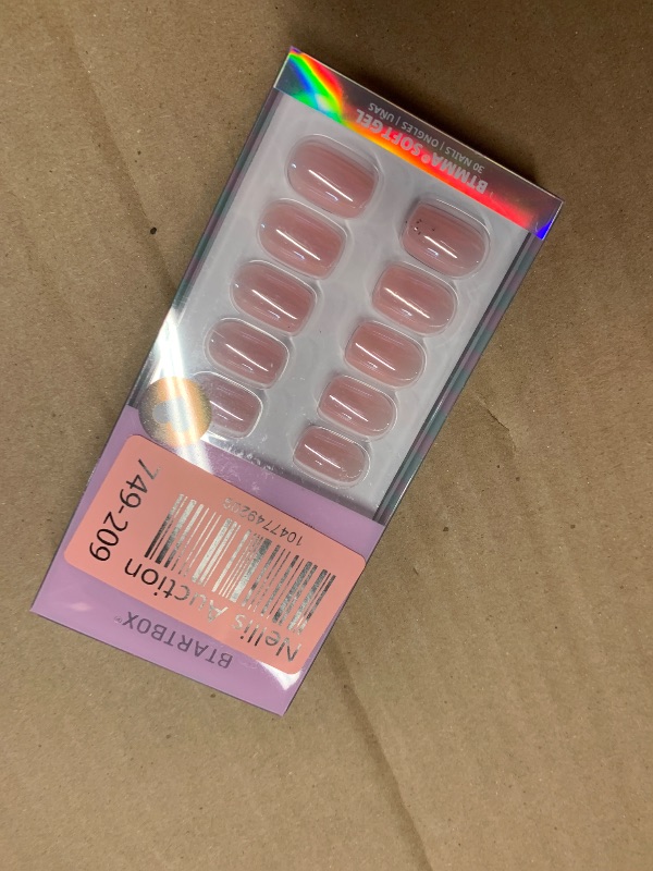 Photo 1 of (PARTIAL SET) BTArtbox Press On Nails Short - Square Press On Nails, Pink Chrome Nail Tips Glue On Nails with Nail Glue, Reusable Stick On Nails in 15 Sizes - 30 Soft Gel Fake Nails Kit, Lotus Glazed
