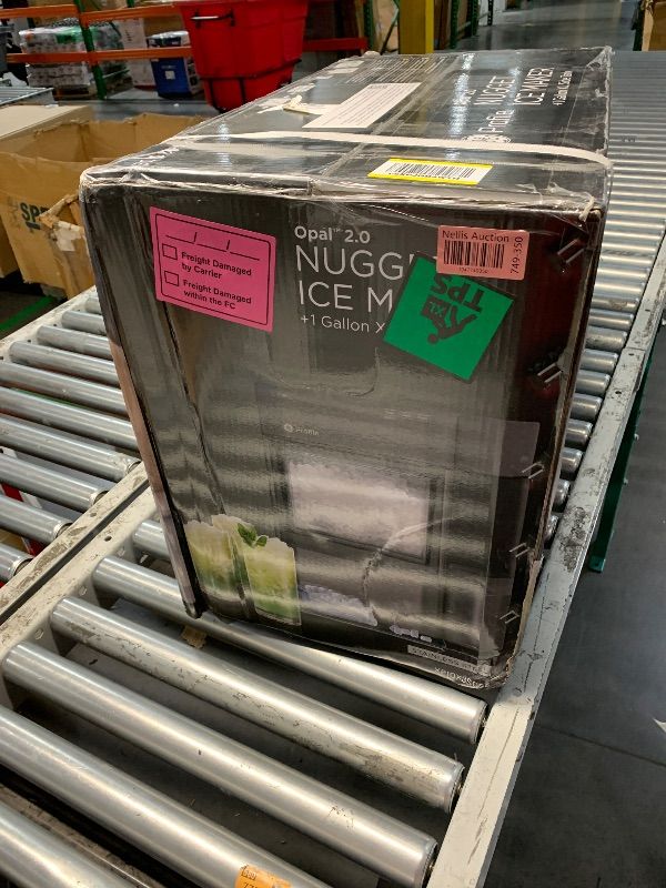 Photo 1 of *** FACTORY SEALED DAMAGE TO BOX FROM SIPPING*** GE Profile Opal 2.0 XL with 1 Gallon Tank, Chewable Crunchable Countertop Nugget Ice Maker, Scoop included, 38 lbs in 24 hours, Pellet Ice Machine with WiFi & Smart Connected, Stainless Steel