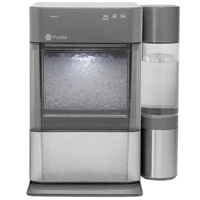 Photo 1 of *** FACTORY SEALED DAMAGE TO BOX FROM SIPPING*** GE Profile Opal 2.0 XL with 1 Gallon Tank, Chewable Crunchable Countertop Nugget Ice Maker, Scoop included, 38 lbs in 24 hours, Pellet Ice Machine with WiFi & Smart Connected, Stainless Steel