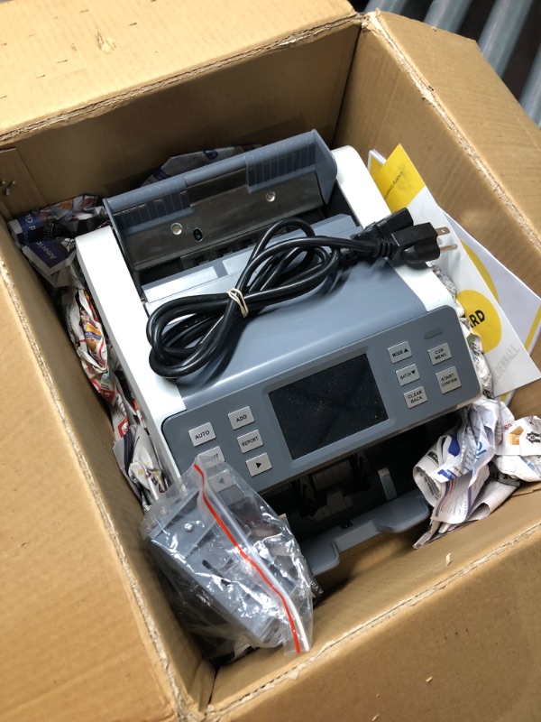 Photo 1 of (used) CGOLDENWALL Upgrade Mixed Denomination Money Counter, CIS/UV/MG/IR Counterfeit Detection, Touchscreen Value Counter