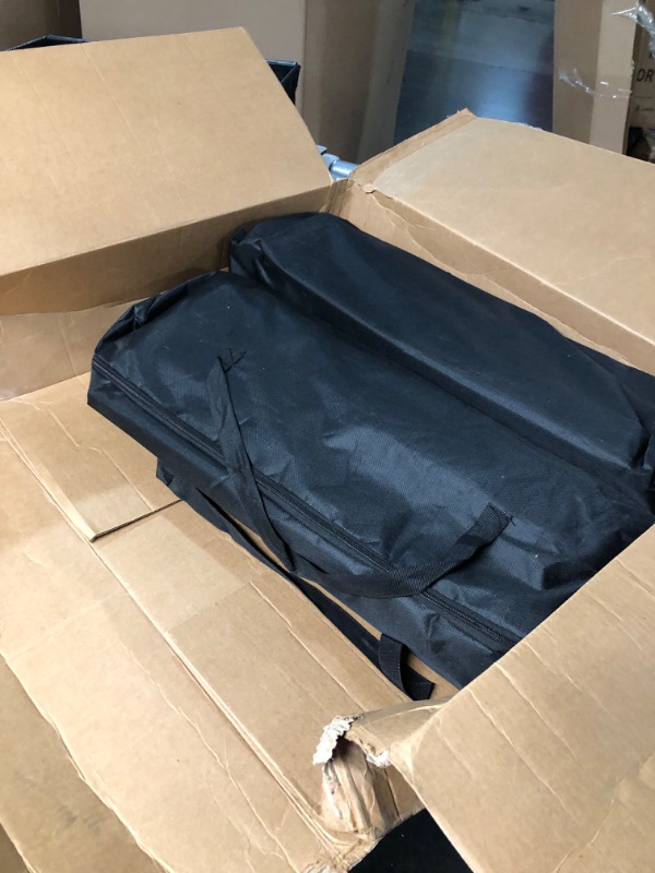 Photo 1 of Suzile 2 Pack Foldable Low Picnic Table 4 ft Portable Lightweight Camping Table Fold Up Collapsible Roll up Metal Camp with Carry Bag for Party Patio Garden Outside Outdoor Beach(Black)